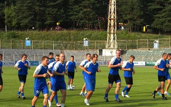 Į Minską atvykusi „Kruoja“ surengė treniruotę „Traktor“ stadione